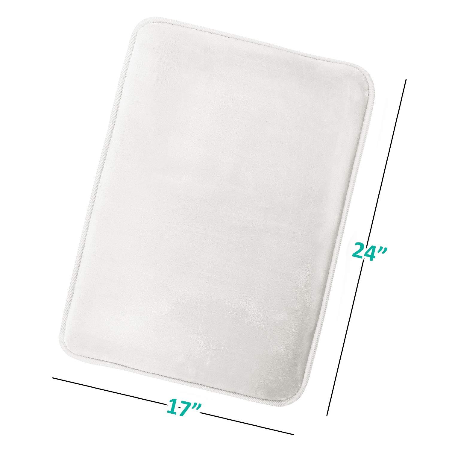 Clara Clark Ultra Soft and Absorbent Memory Foam Bath Rug Set with Non-Slip Backing