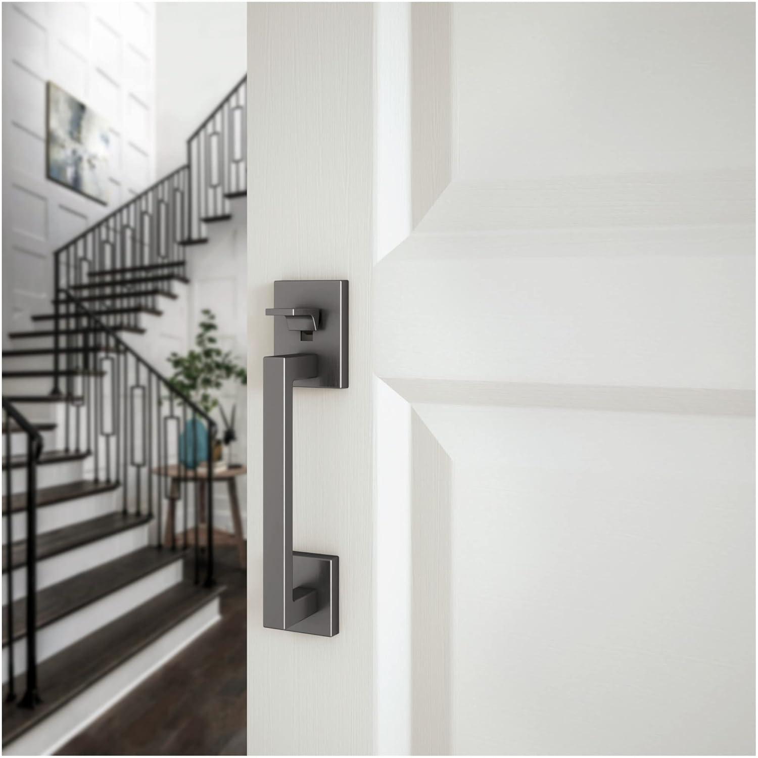 Baldwin 85390.Acrh Minneapolis Right Handed Sectional Handleset - Black