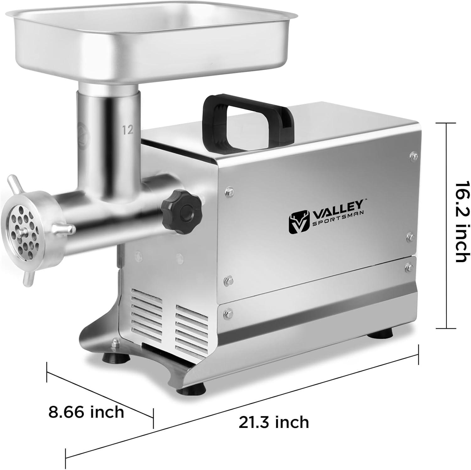 Stainless Steel Electric Commercial Meat Grinder with 0.75 HP Motor