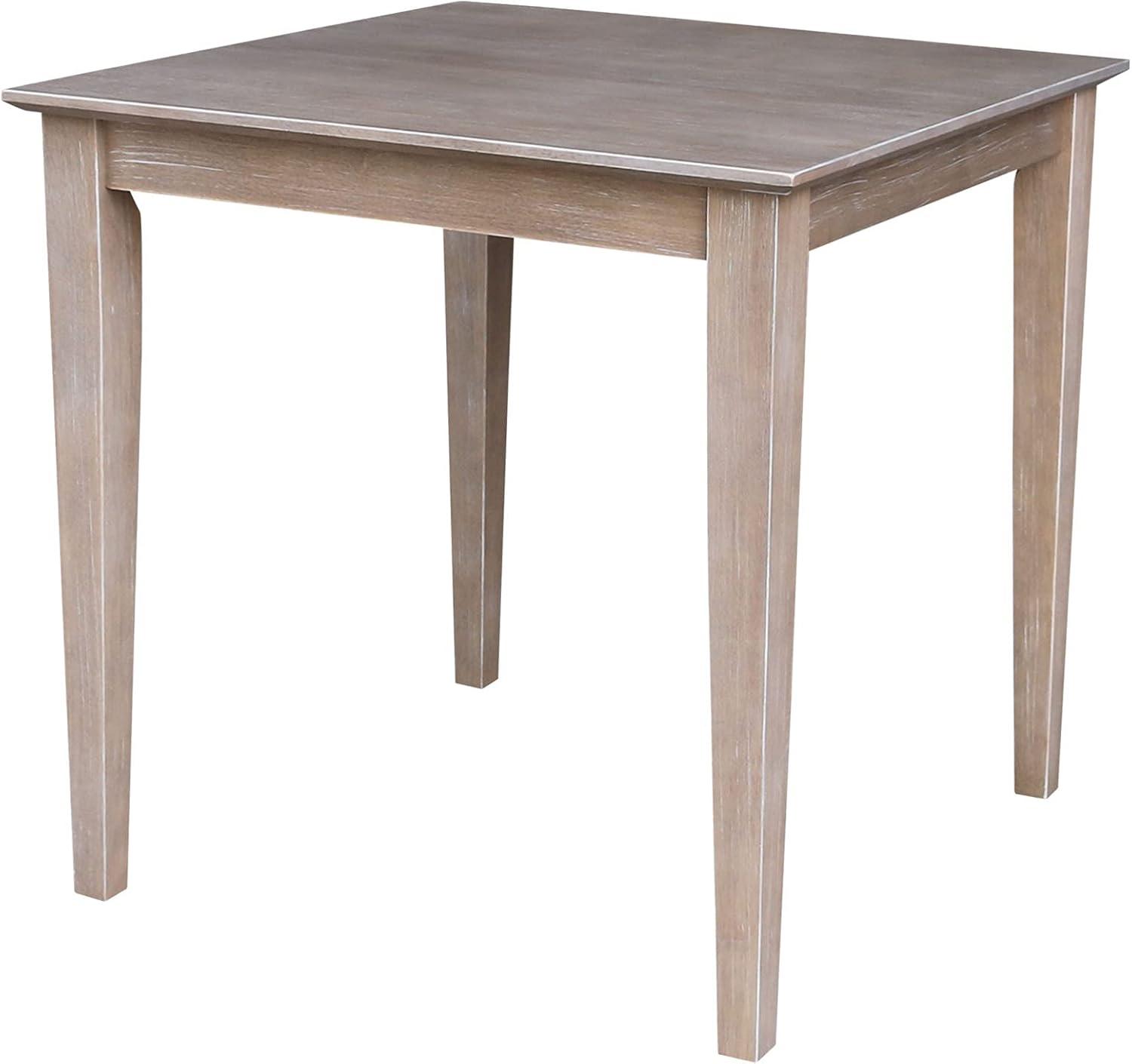 Solid Wood 30" X 30" Dining Table Weathered Gray - International Concepts