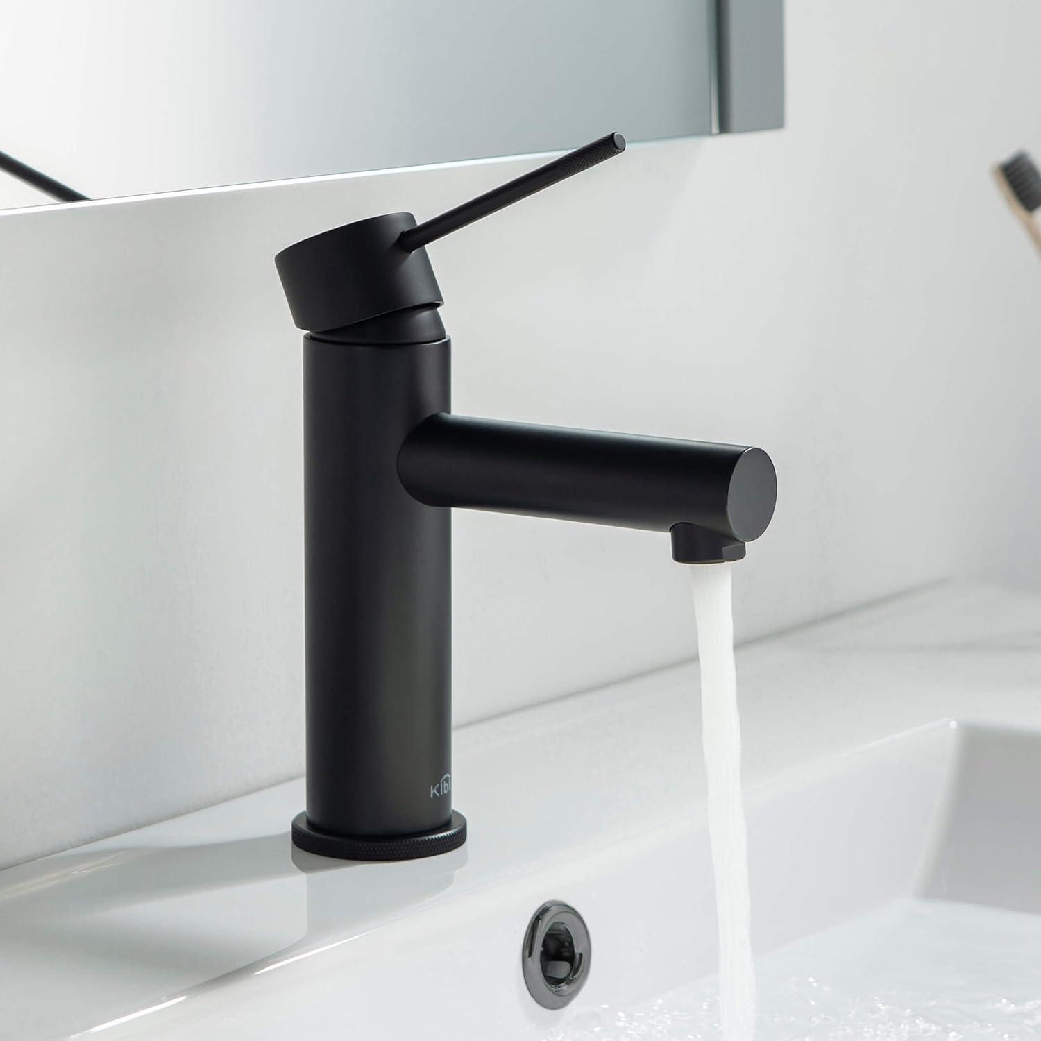 Modern High-Arc Solid Brass Bathroom Faucet in Nickel Finish