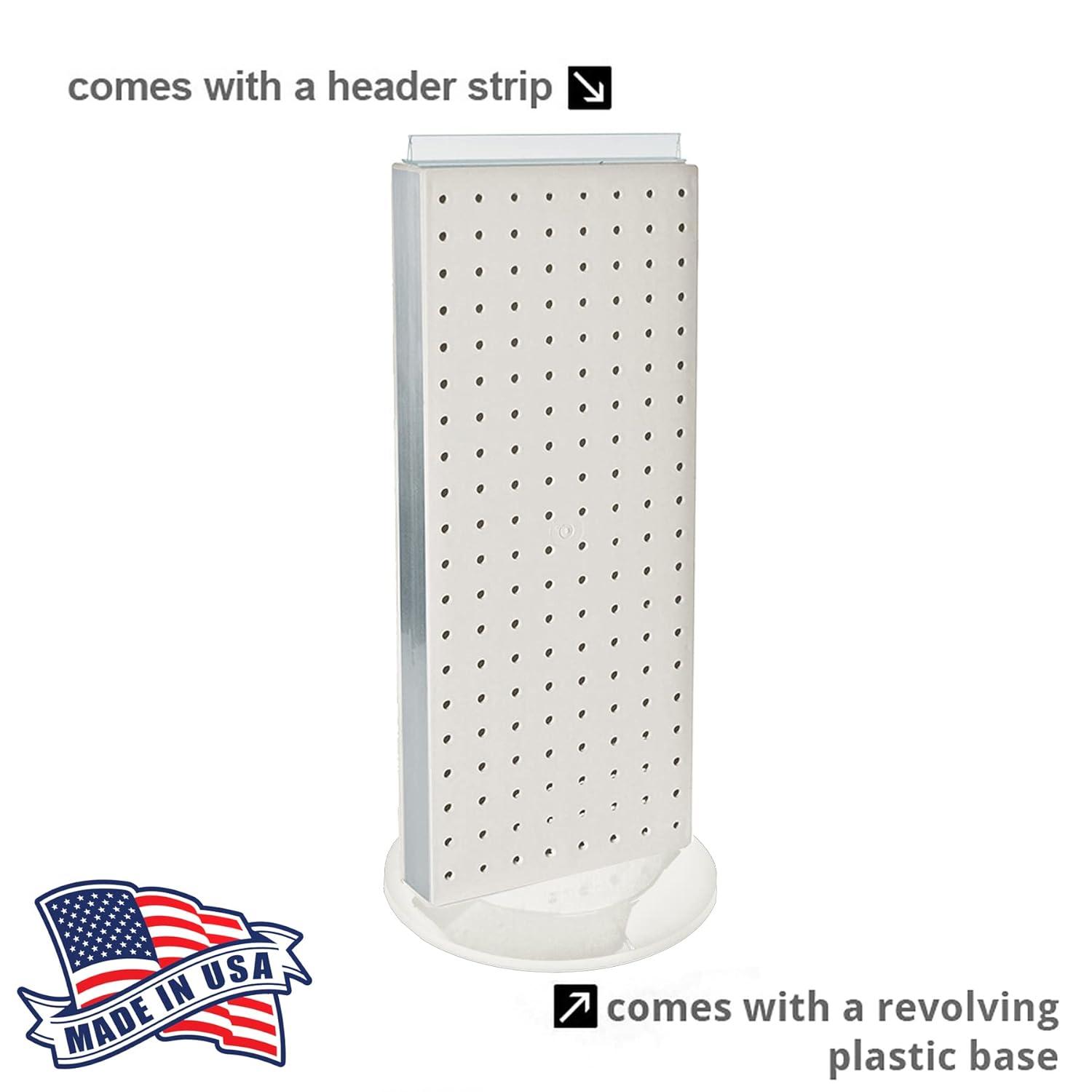 Revolving 8"W x 20.625"H Pegboard Counter Display