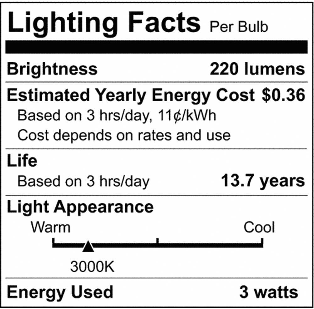 Satco Lighting S29004 Single 3 Watt R12 Bayonet (Ba15) Led Bulb - Silver