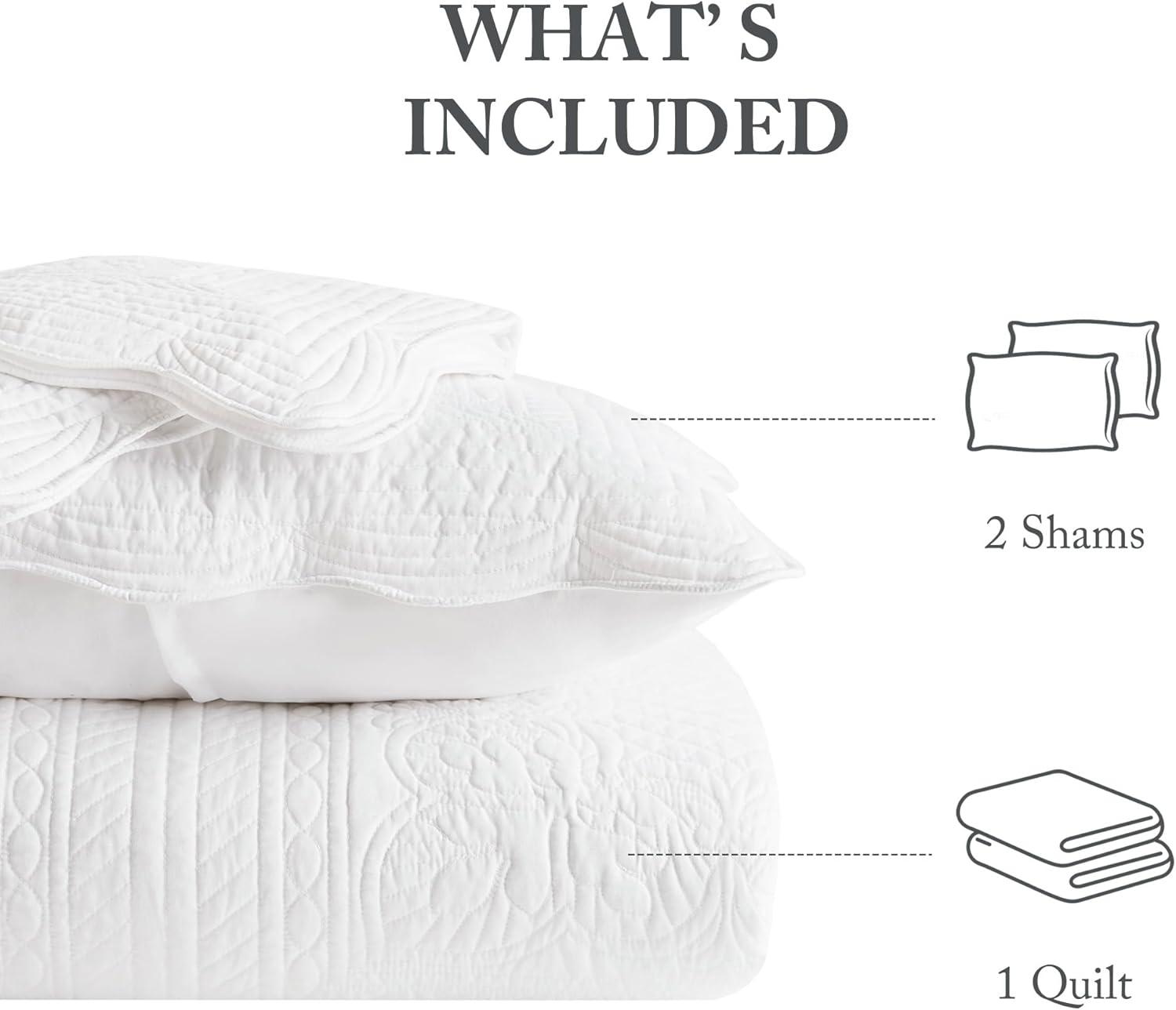 Tuscany Scalloped Edge Quilt Set