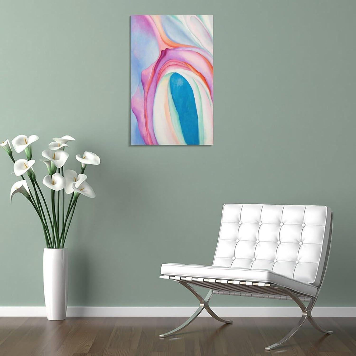 Music Pink and Blue Abstract Canvas Art Print