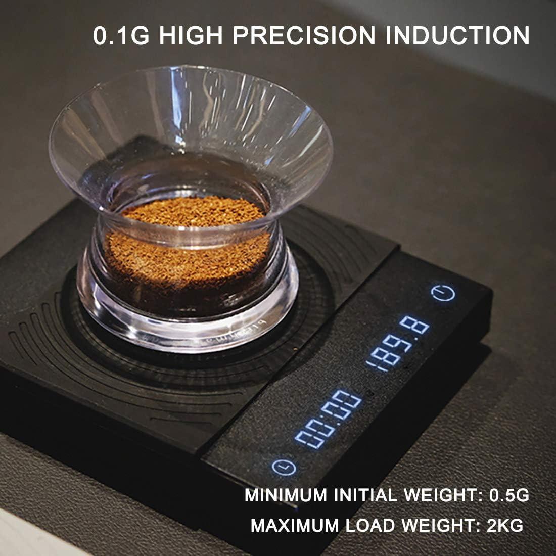 White and Gray Mini Digital Coffee Scale with Timer