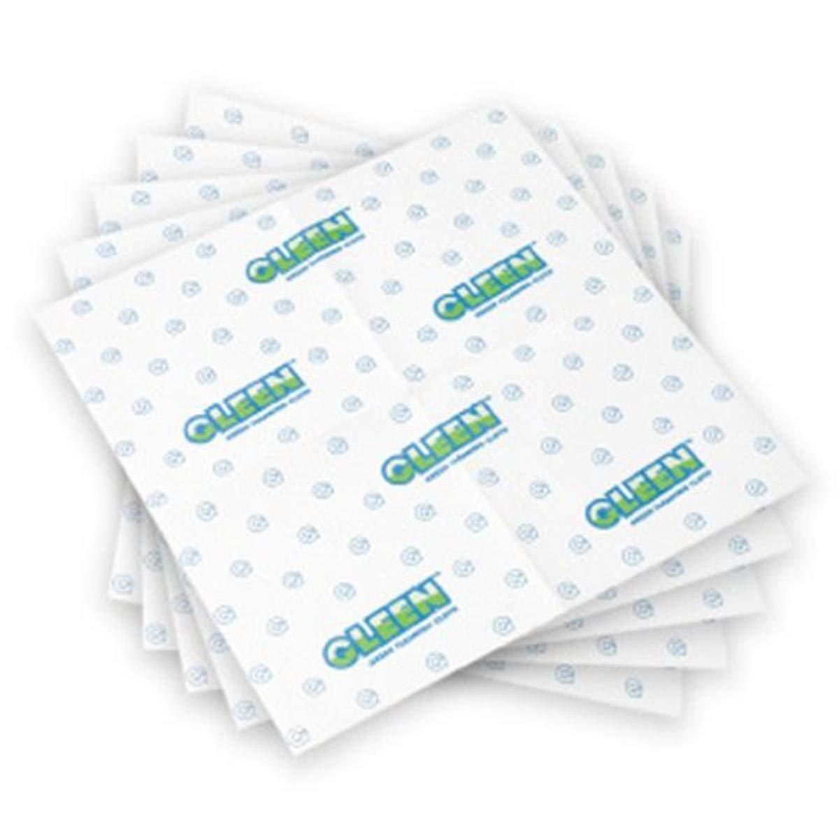 GLEEN White and Green Reusable Cleaning Cloth, 16" x 16", 5 Pack