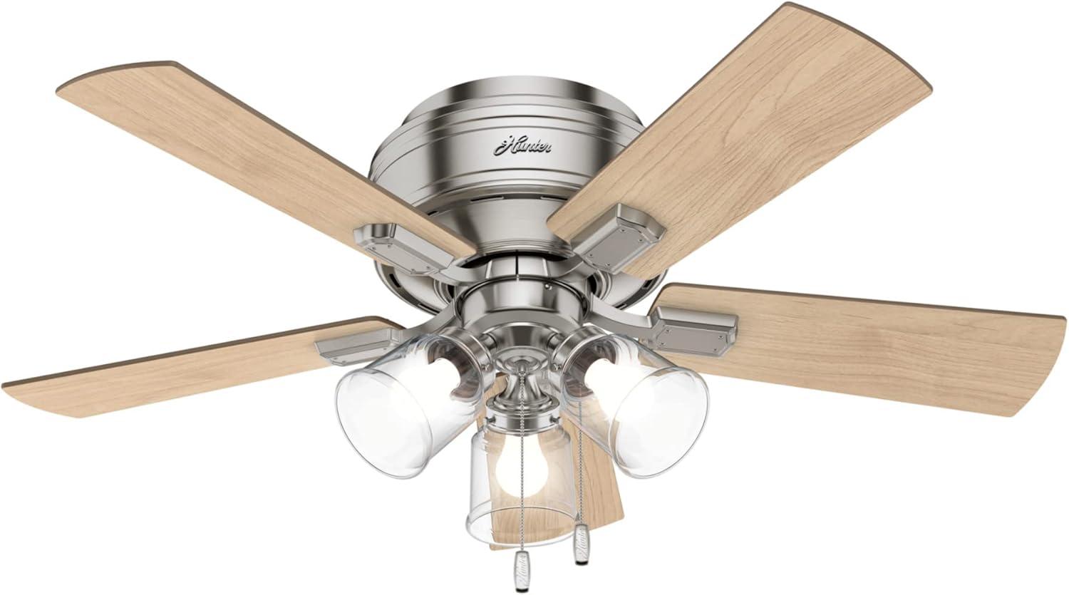 42" Crestfield Low Profile Ceiling Fan (Includes LED Light Bulb) - Hunter Fan