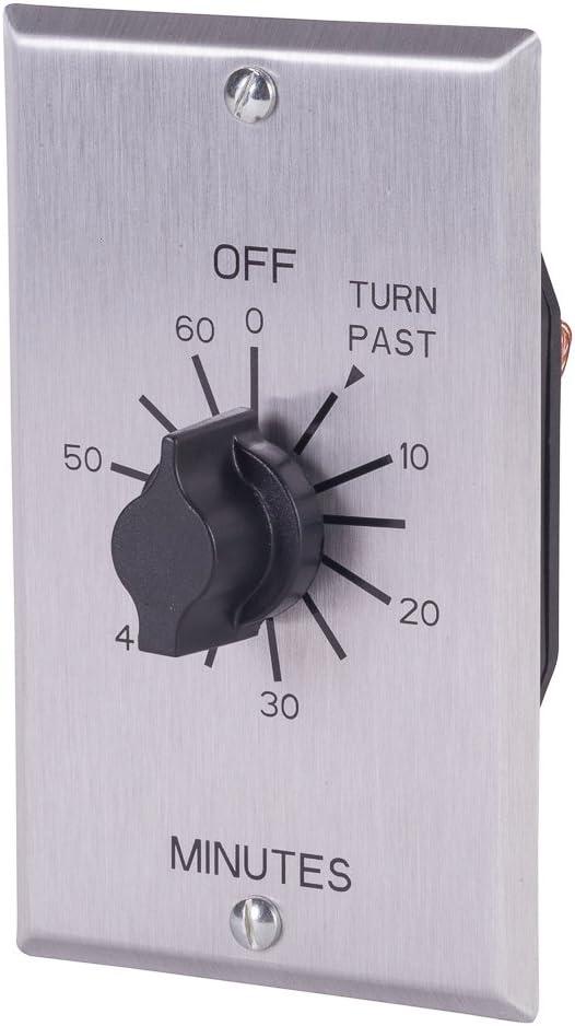 C-500 Series Multi-Volt 60-Minute Commercial Style Springwound Auto Off In-Wall Timer