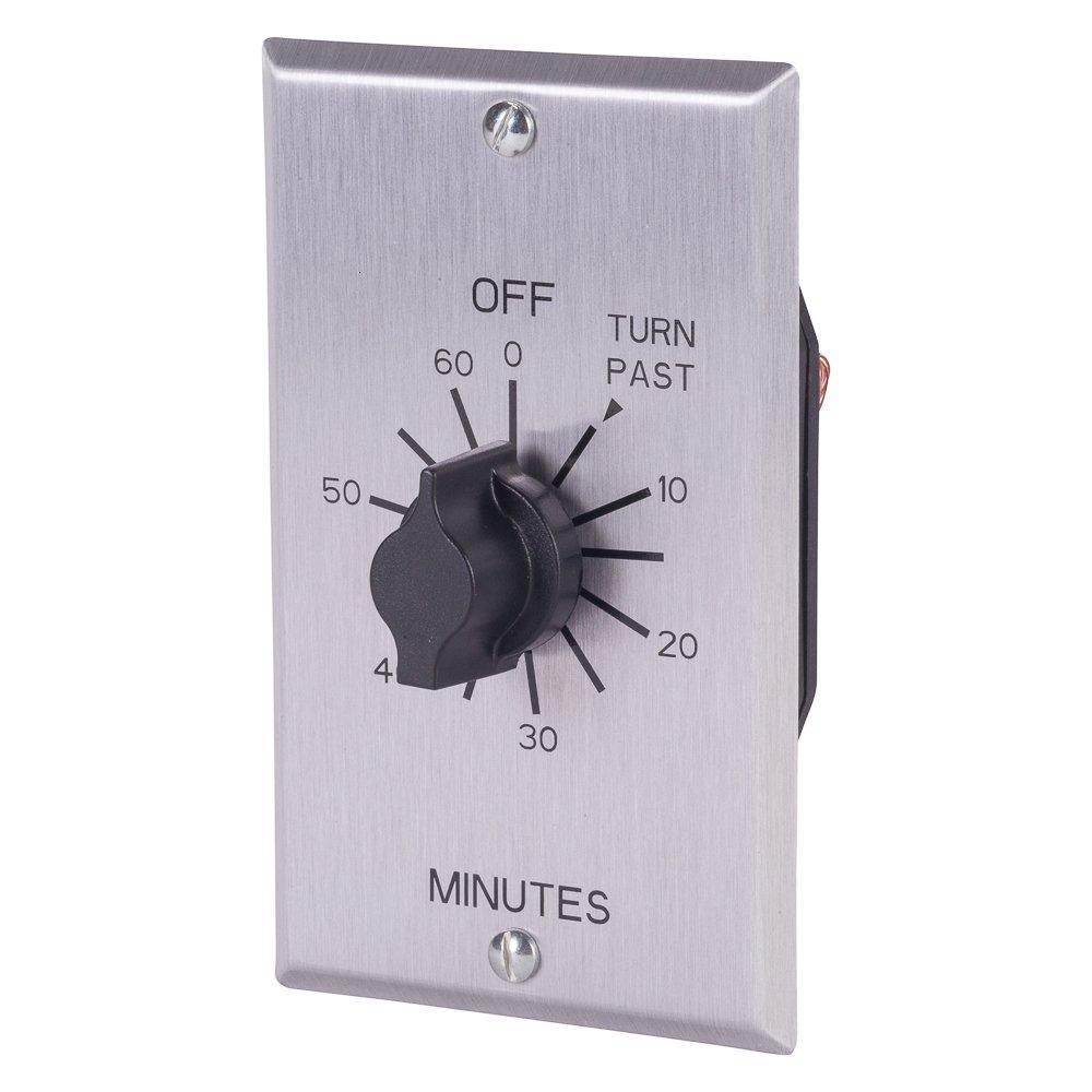 C-500 Series Multi-Volt 60-Minute Commercial Style Springwound Auto Off In-Wall Timer