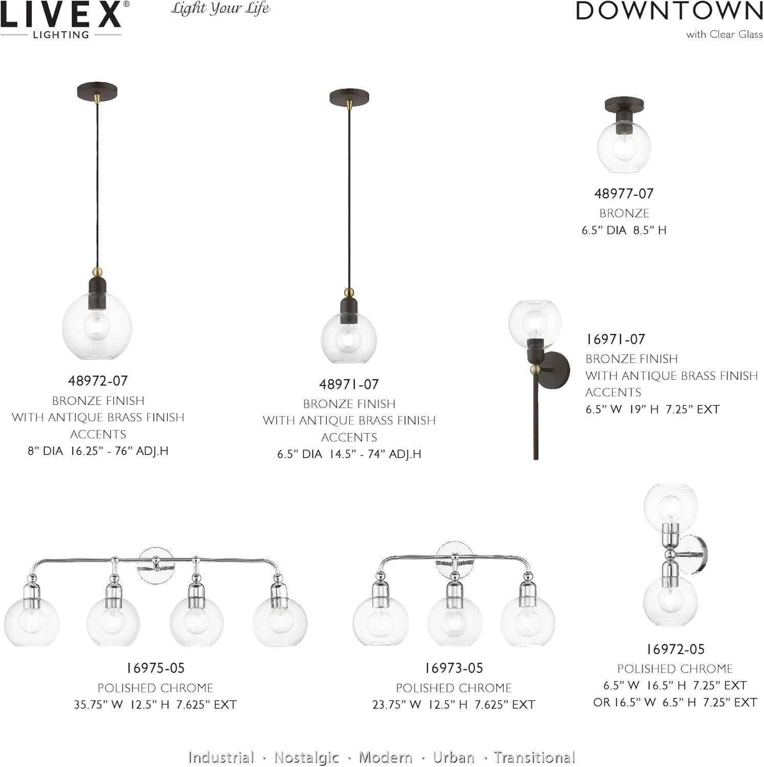 Livex Lighting Downtown 1 - Light Sconce in  Bronze/Antique Brass