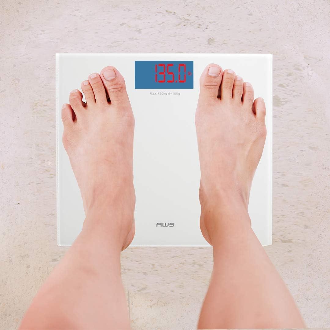 American Weigh Scales Digital Glass Bathroom Scale