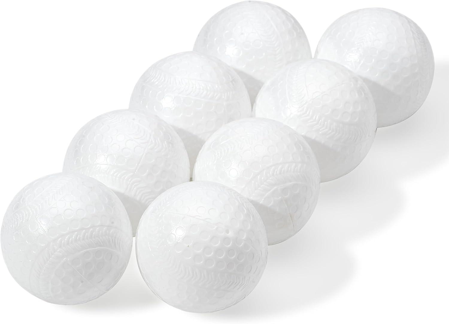 Franklin Sports Kids Toy Baseballs - 8 Pack Solid Plastic Balls