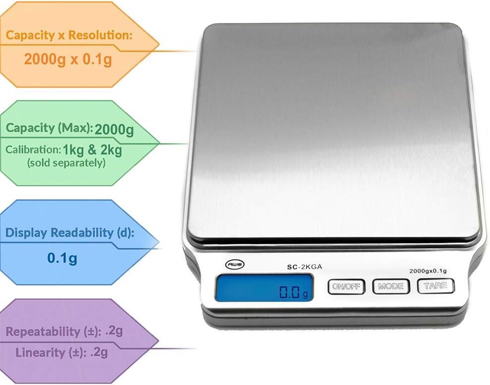 Silver Digital Pocket Scale with Large Platform