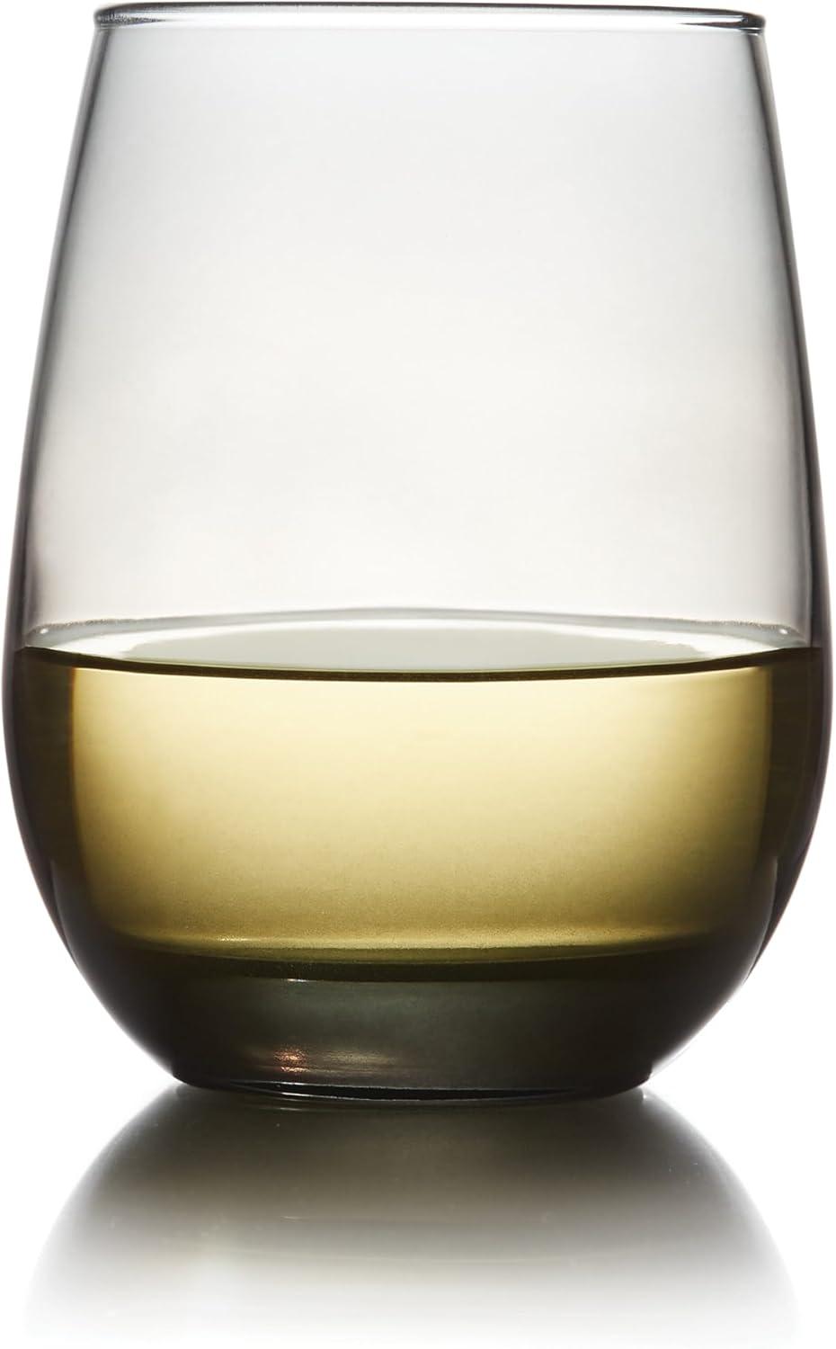 Classic Libbey All-Purpose Stemless Wine Glasses