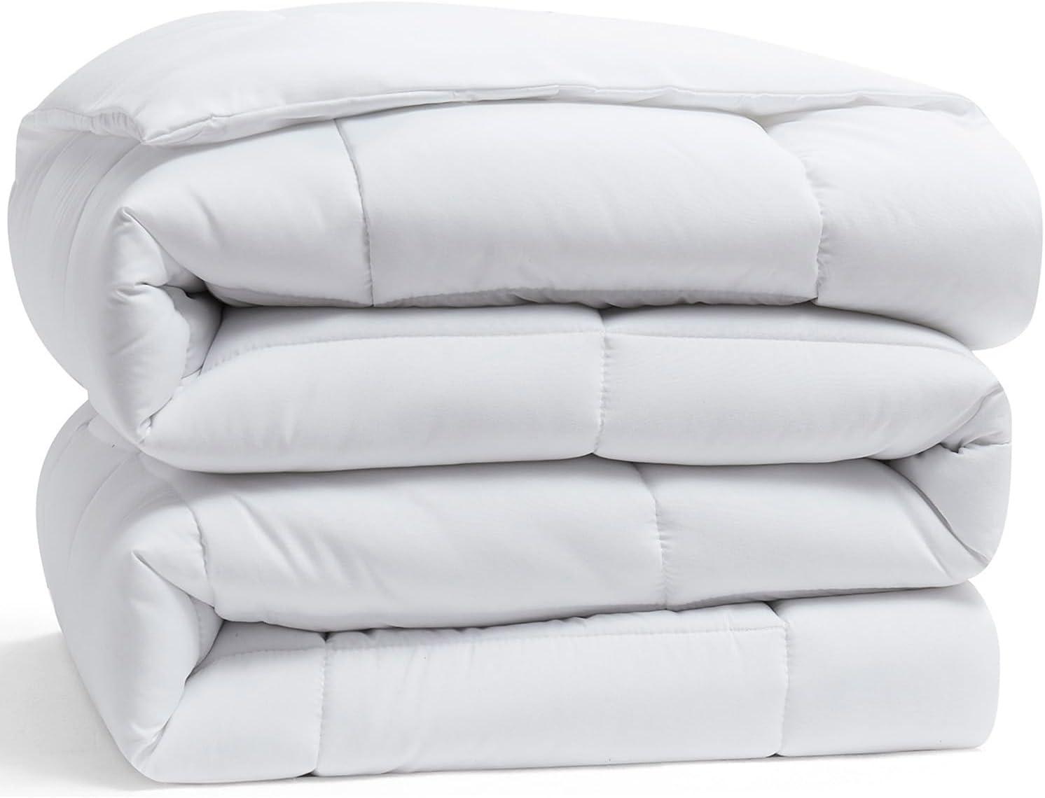 Ultra-Soft White Microfiber Twin Comforter Duvet Insert