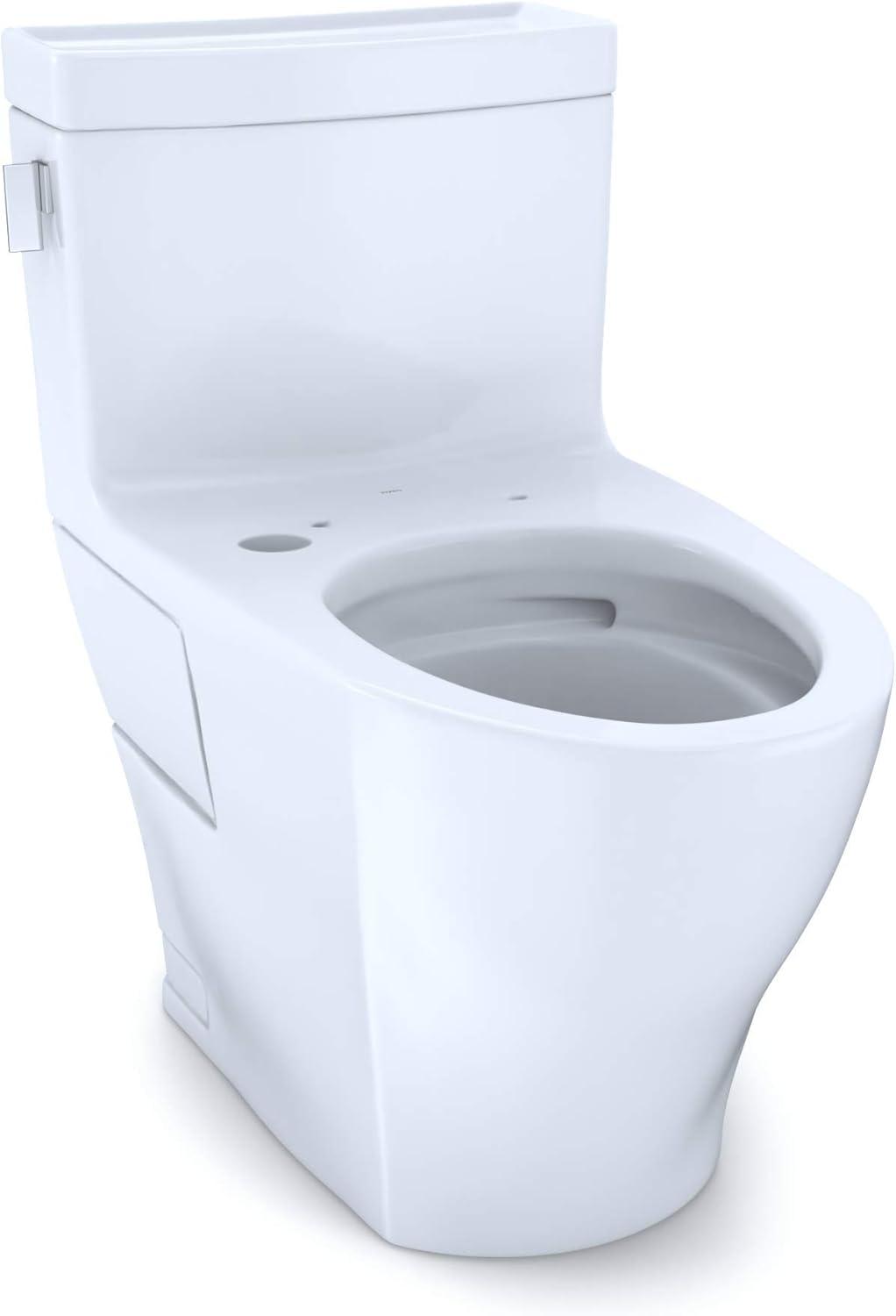 White Elongated High Efficiency One-Piece Toilet