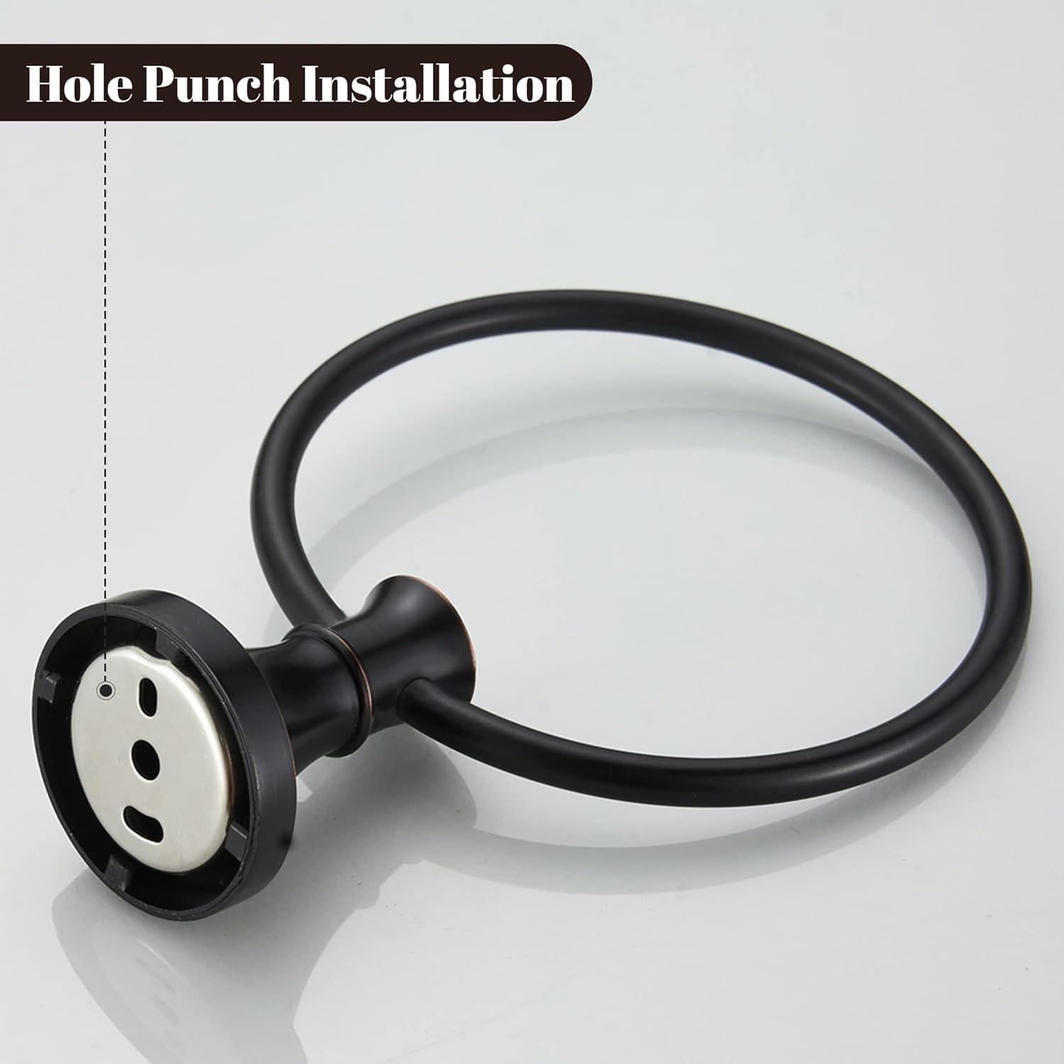 Oil Rubbed Bronze Stainless Steel Wall Mounted Towel Ring