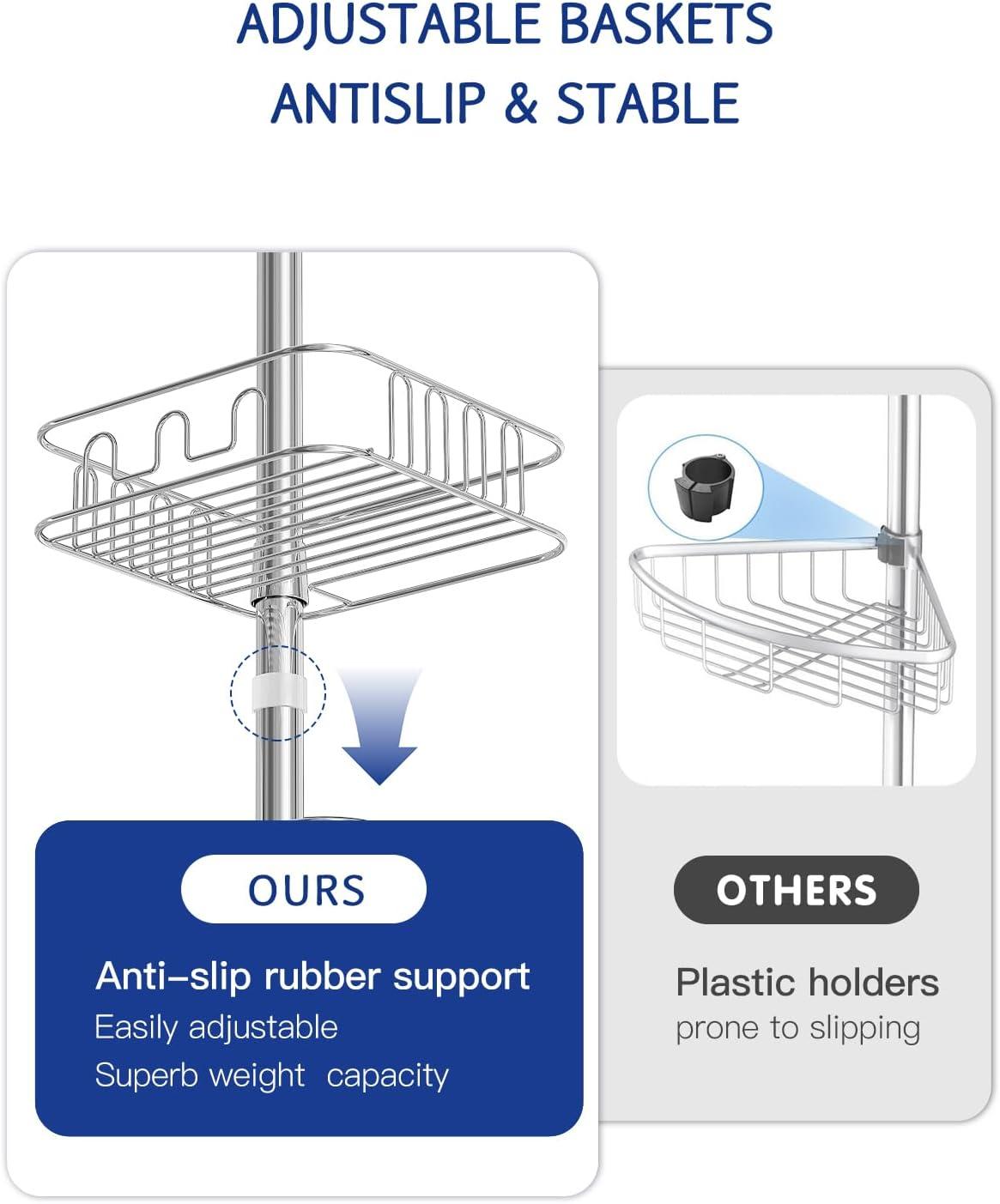 Raenee Tension Stainless Steel Shower Caddy