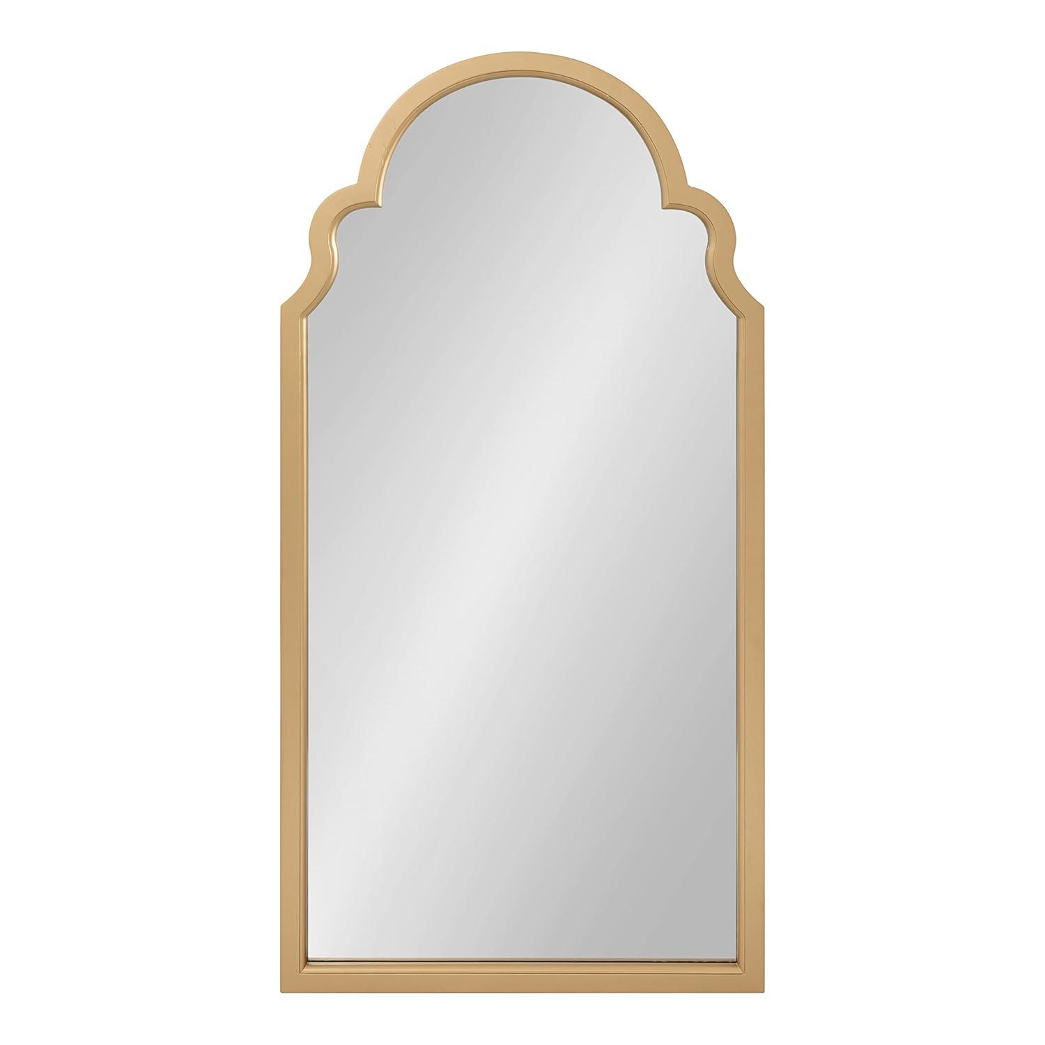 Kate and Laurel Hogan Arch MDF Full Length Mirror, 24x48, Gold