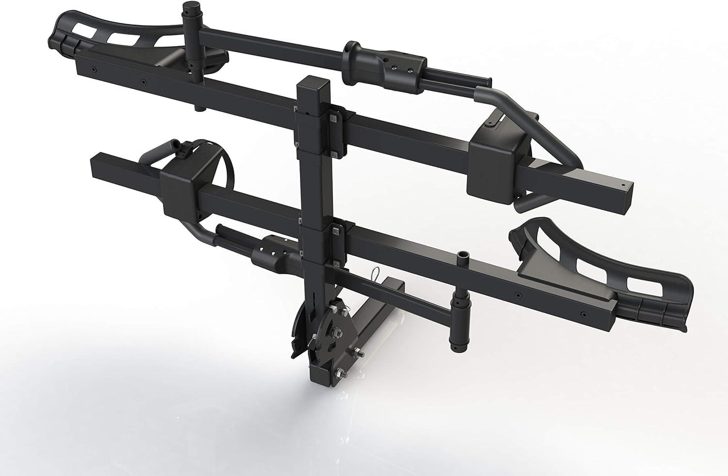 Black Steel Hitch Style 2-Bike Carrier Rack with Locking Pin