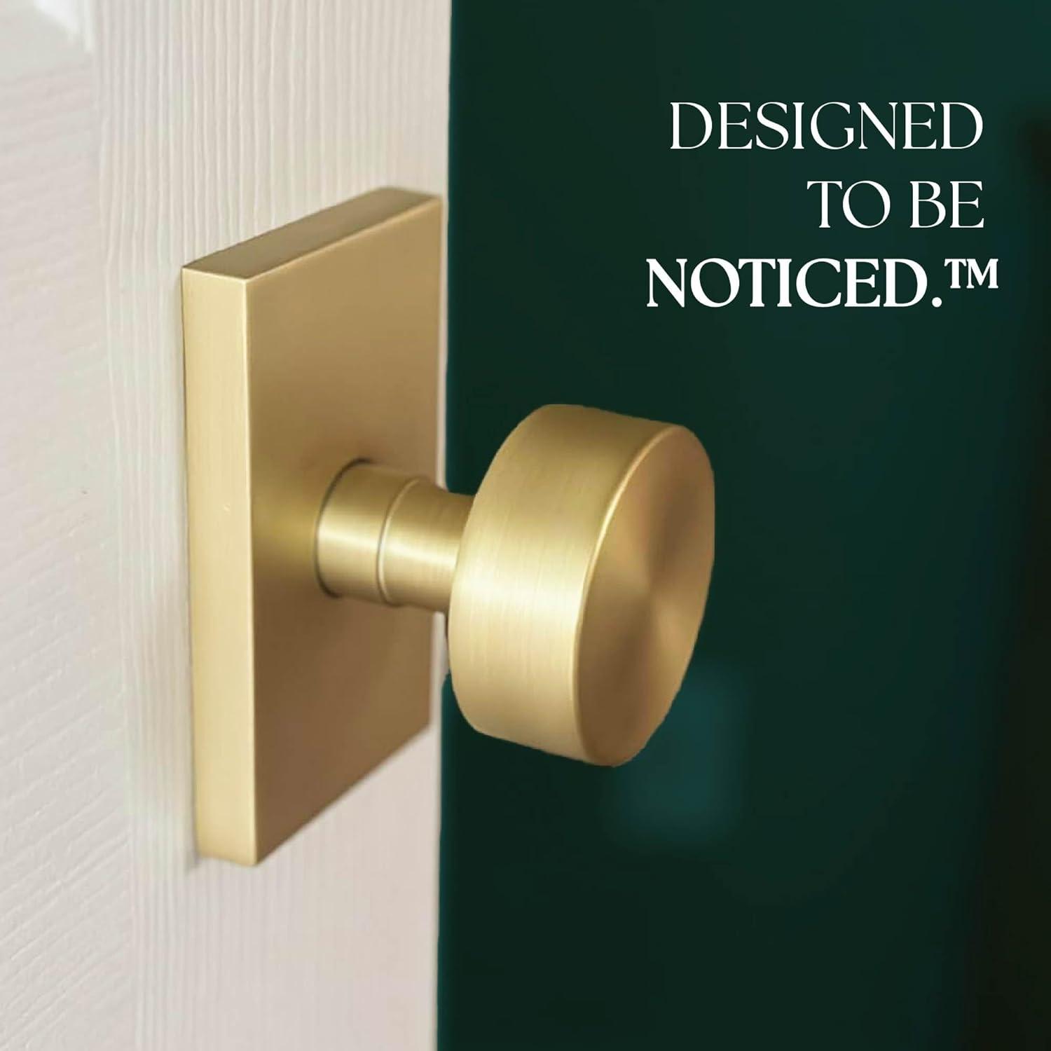 Mega Handles Laura Reversible Interior Door Knob for Bedrooms, Bathroom & Hallway | Modern Stainless Door Locks