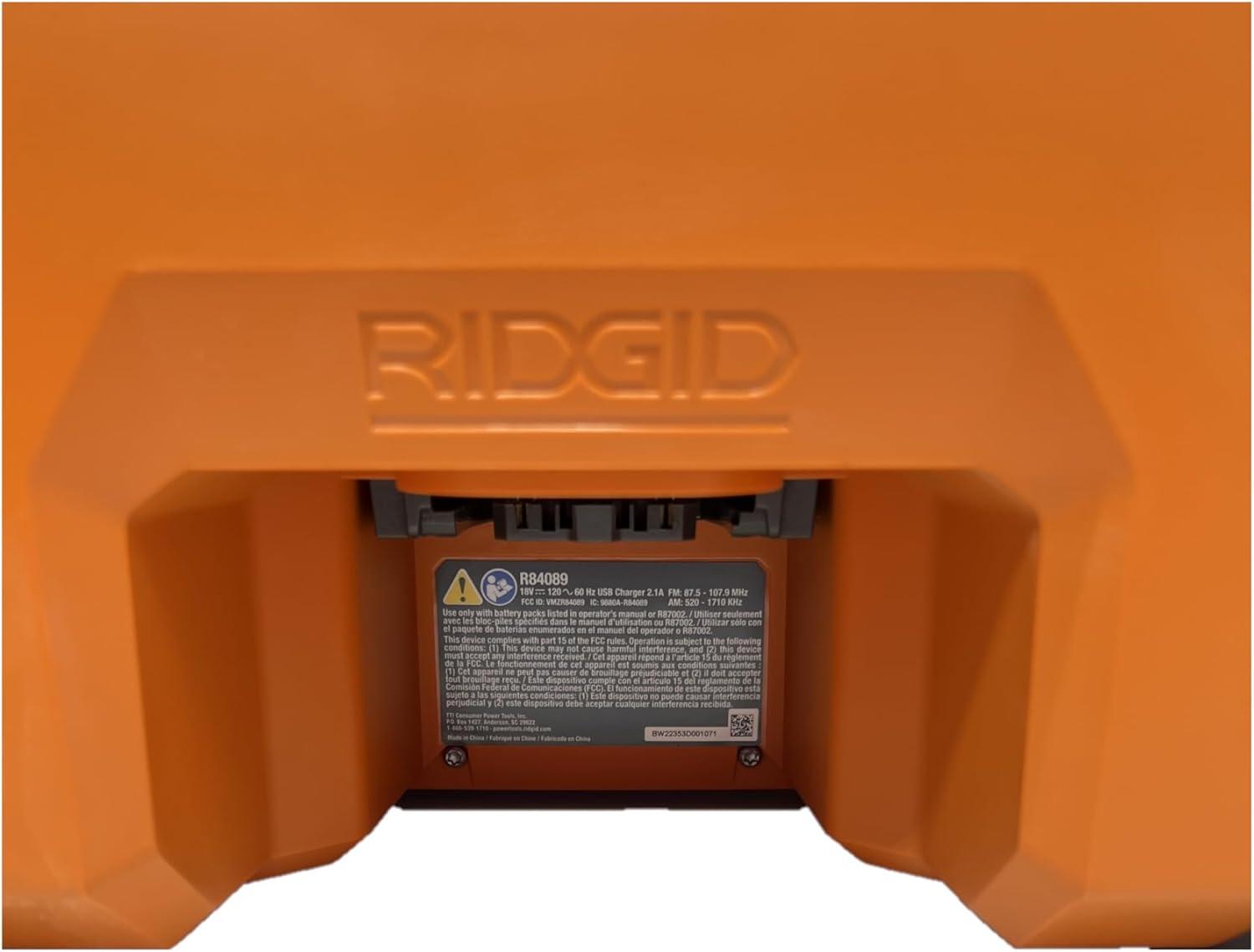 RIDGID 18V Hybrid Jobsite Radio with Bluetooth Technology (Tool Only)