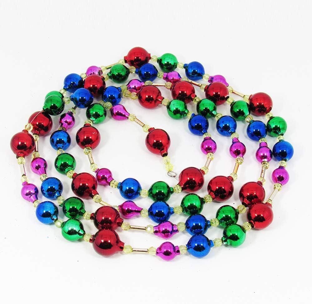 Kurt Adler 6' Glass Bead Multicolor Garland