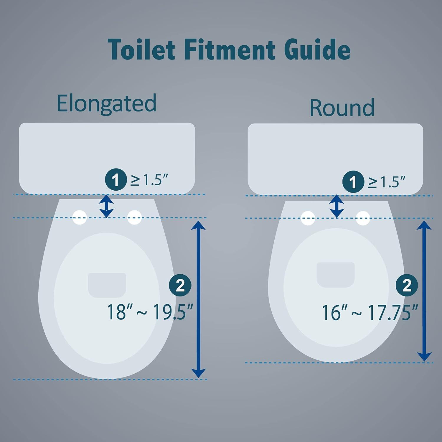 Ivyel GL-3 Smart Electric Bidet for Toilet Seat,Fits Round Toilets,Stainless Steel Self Cleaning Nozzle,Heated bidet Toilet Seat with Warm Water,Air Dryer,Intensive Wash