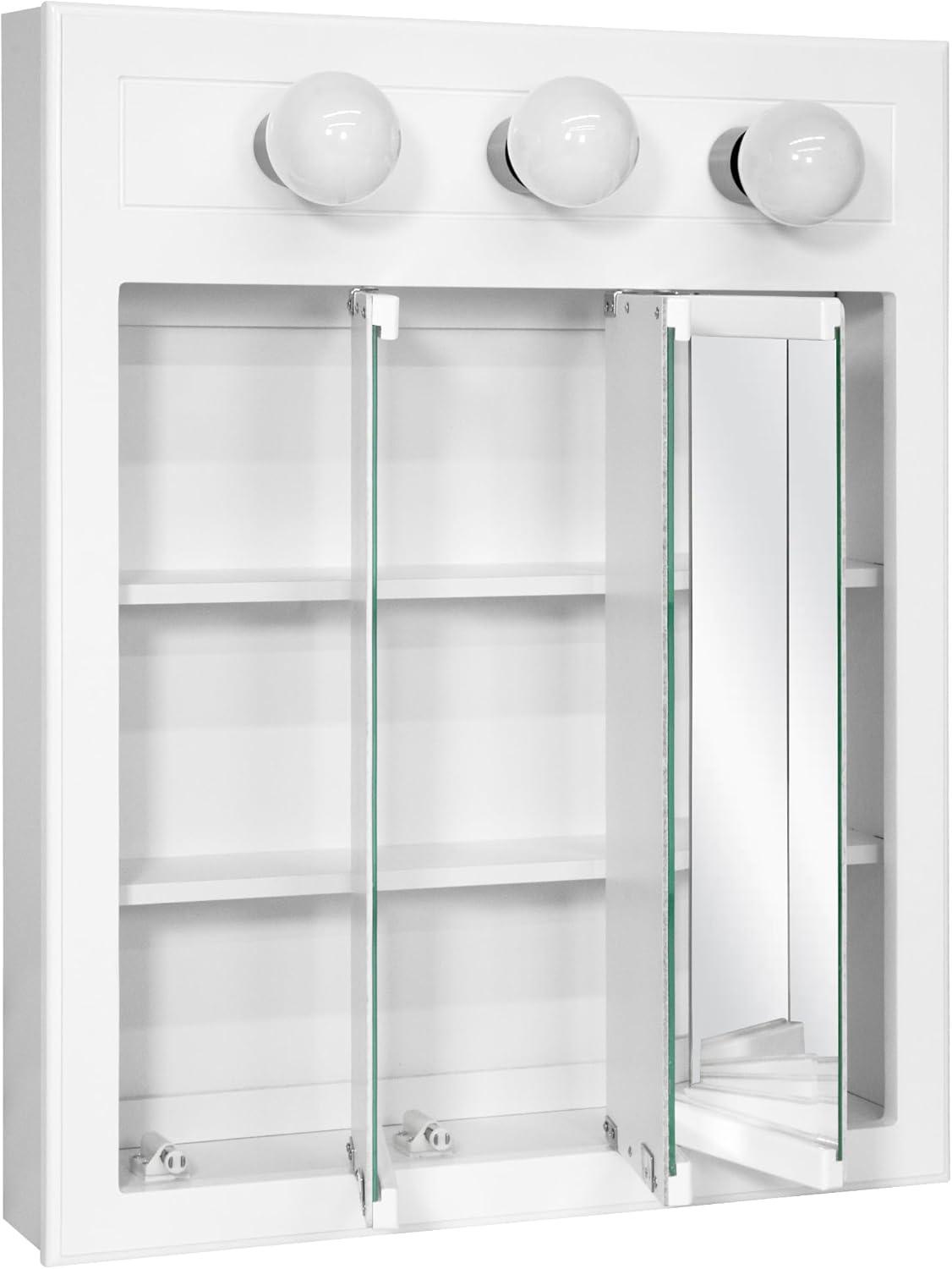 Concord 24-Inch Wood Medicine Cabinet in White Gloss