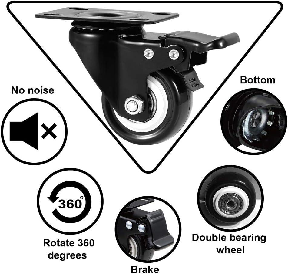 Swivel Plate Casters (Set of 4)