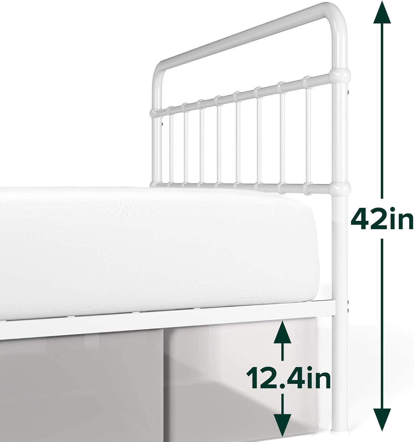 Zinus Florence 42" Modern Farmhouse Metal Platform Bed