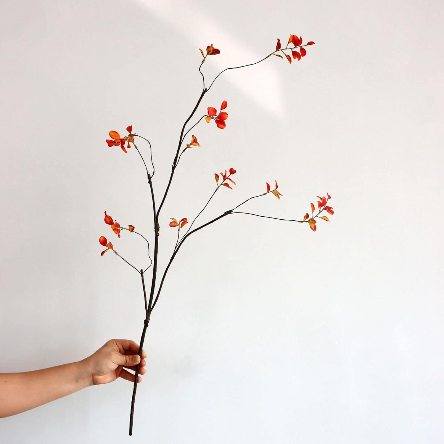 3pcs Artificial Ficus Branches - Lifelike Greenery for Vase | Faux Eucalyptus Banyan Twig Plants for Home, Wedding & Office Decor -