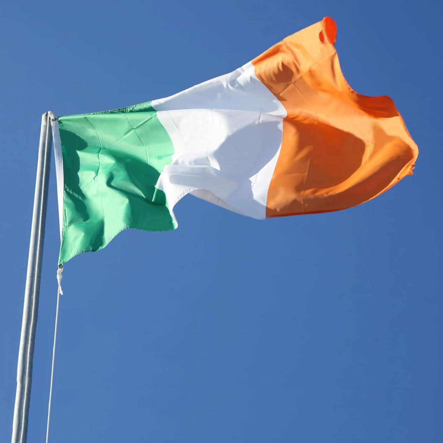 TOPFLAGS Ireland Irish Flag 12x18 Outdoor,Heavy Duty Sewn Stripes Irish Country Flags Vivid Color Fade-resistant for Outside