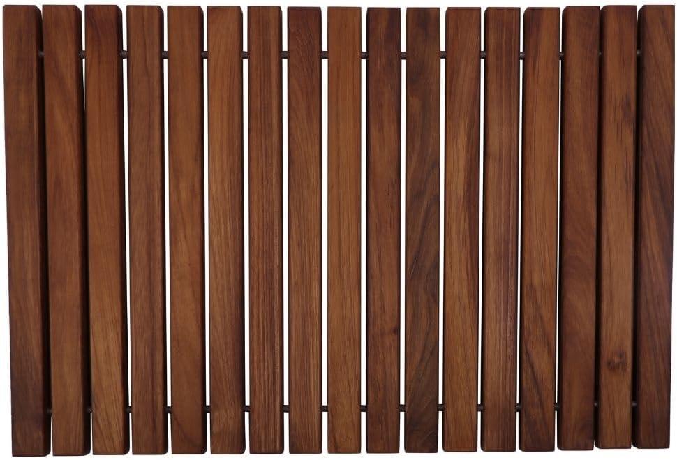 Nordic Teak 23.62" x 15.75" Shower Mat with Rubber Feet