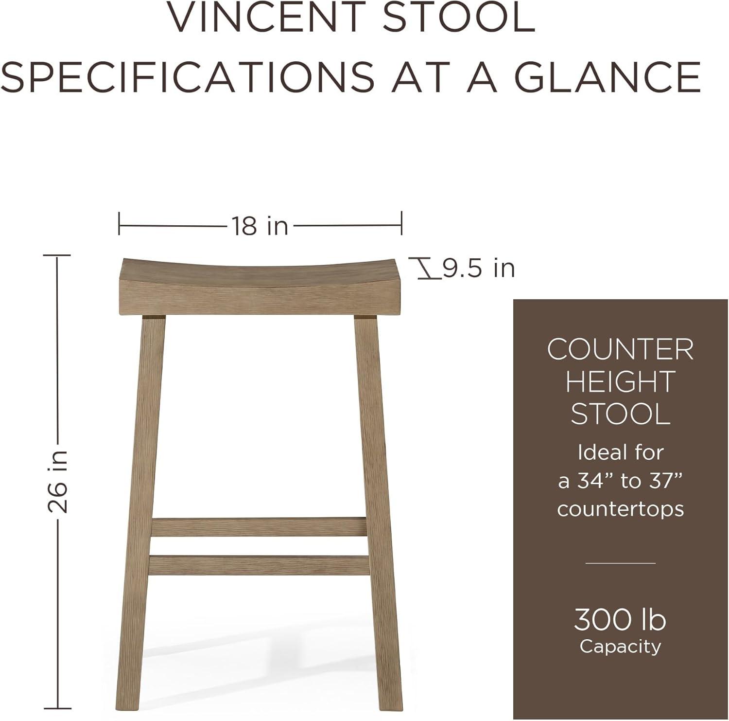 Maven Lane Vincent Wooden Kitchen Bar Stool