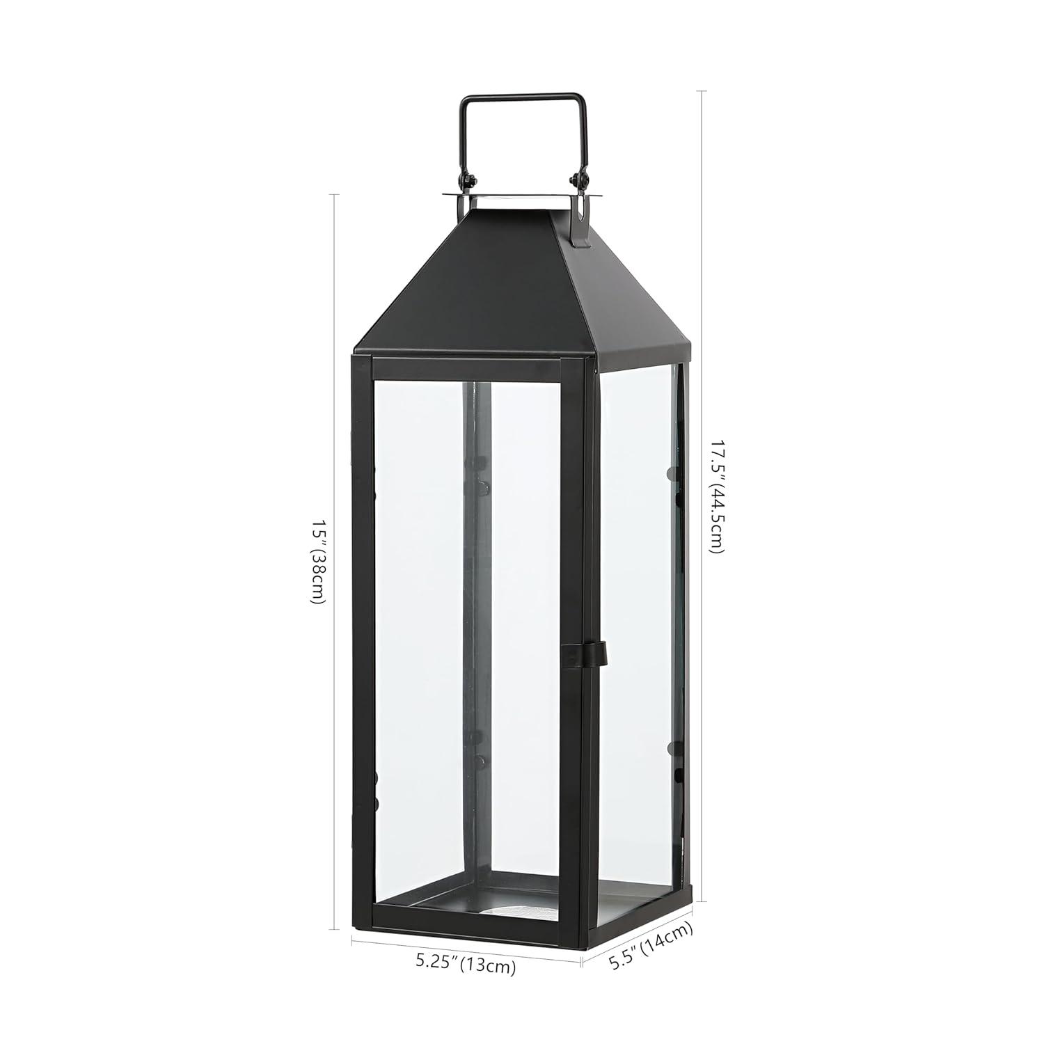 Safavieh Ruane 17.5'' No Power Source Required / Manual Outdoor Lantern (Set of 2)