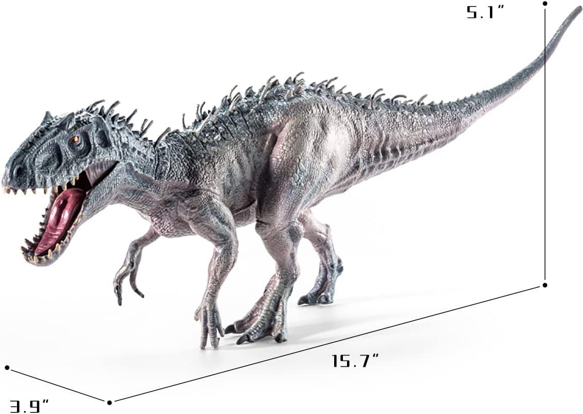 JR PARK Large Dinosaur Toy, 15.7" Figures Realistic Rex with Moveable Jaw, Educational Animal Model for Collector, Fanatics, Birthday Gift