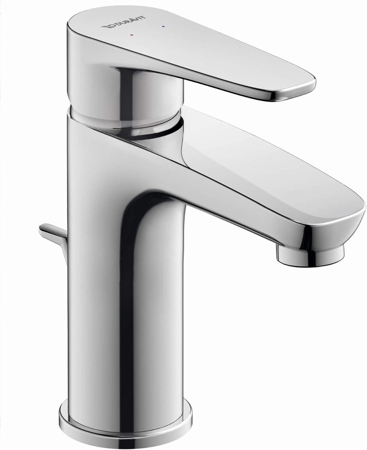 B.1 Series Chrome Single Hole Bathroom Faucet with Metal Drain