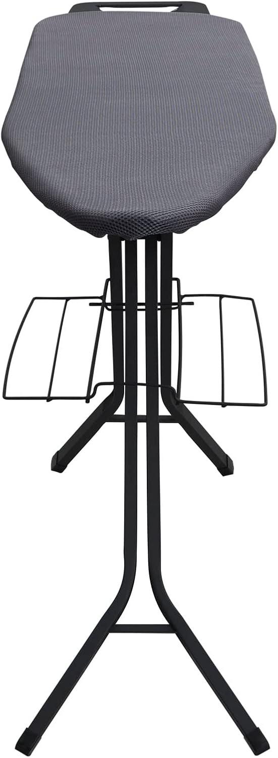 Household Essentials Deluxe Matte Black Ironing Board 4 Legs: Collapsible Metal, 54" x 14", 12.85 lbs, No Warranty