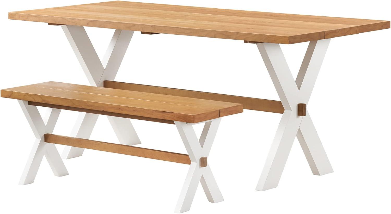 Chelsea Two-Tone Birch and Cherry Dining Table Set