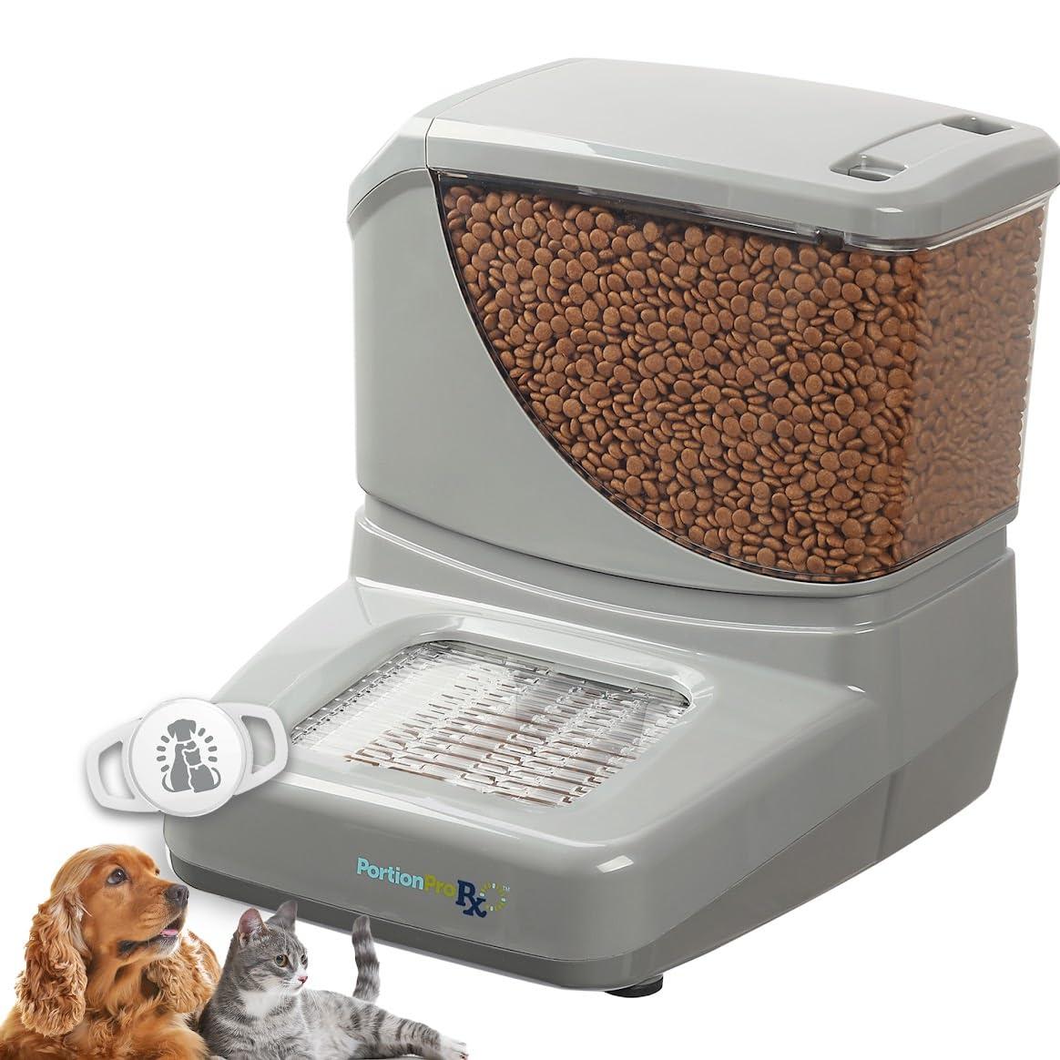 PortionPro Rx Automatic Pet Feeder with Active RFID Technology - Prevents Food Stealing, Perfect for Prescription Diets, Schedules Meals for Multiple Pets (Cats & Dogs)