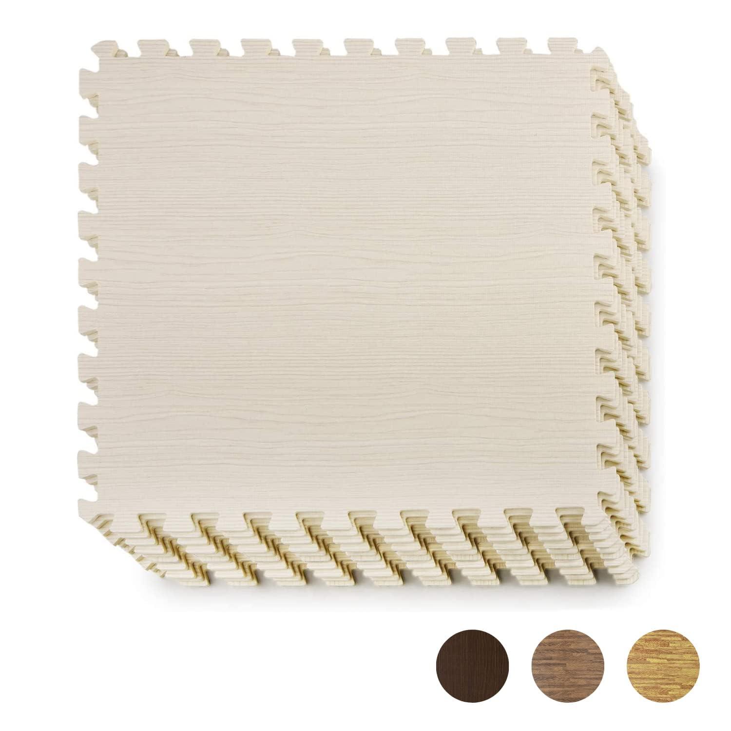 Bme Premium 24" L x 24" W x 0.375" EVA Interlocking Foam Floor Tiles, Non-Slip Gym Mats for Muti-use