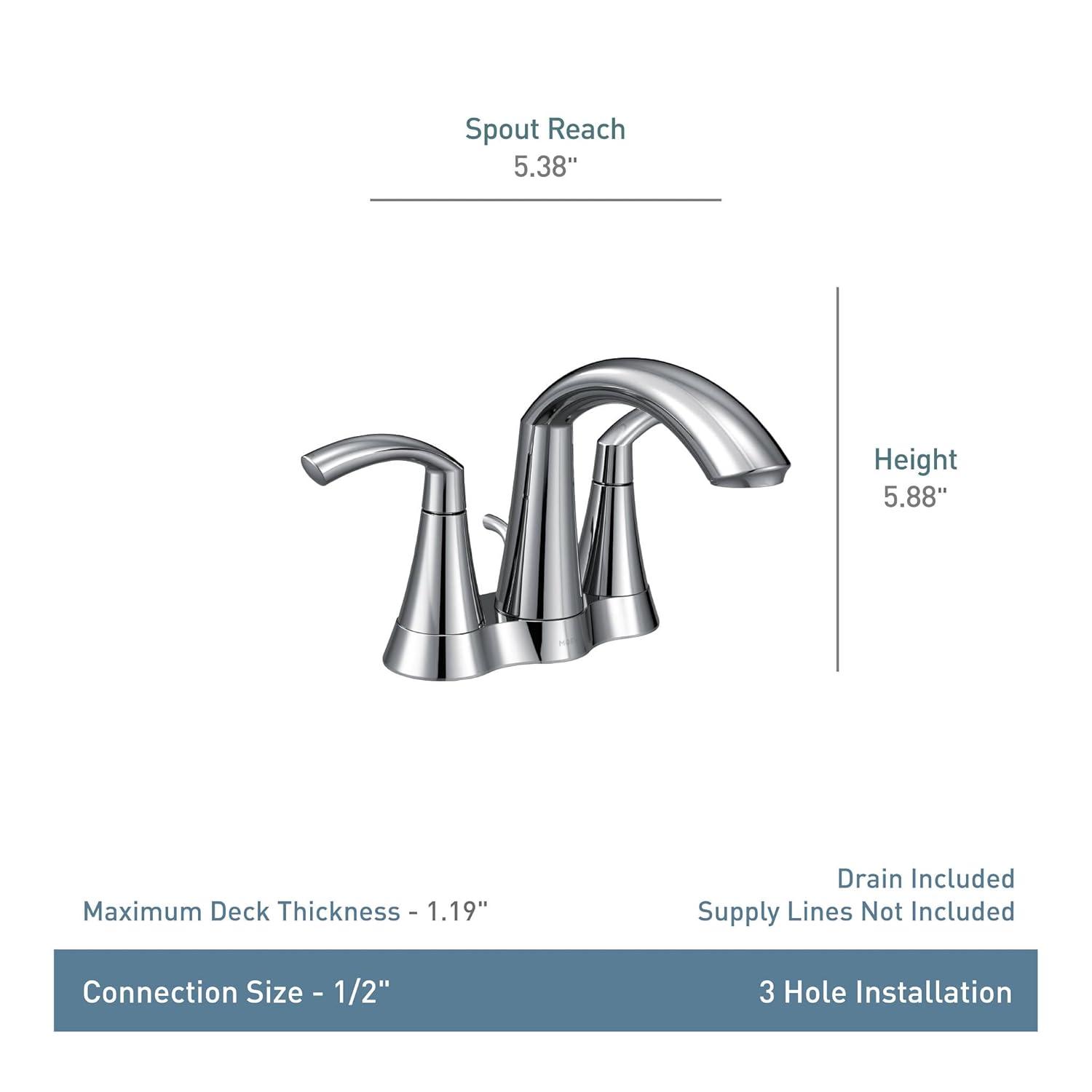 Moen 66172 Glyde Centerset Bathroom Faucet - Chrome