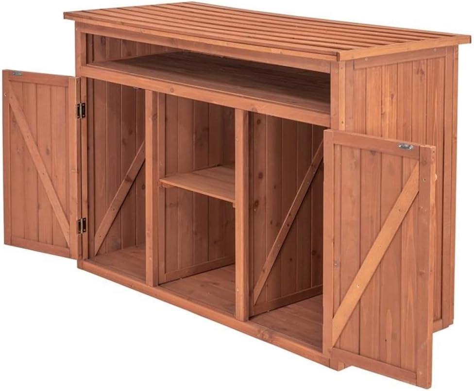 4 ft. W x 2 ft. D Solid Wood Lean-To Storage Shed