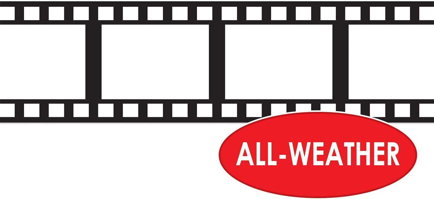 Black and White Polypropylene Filmstrip Party Decoration Roll