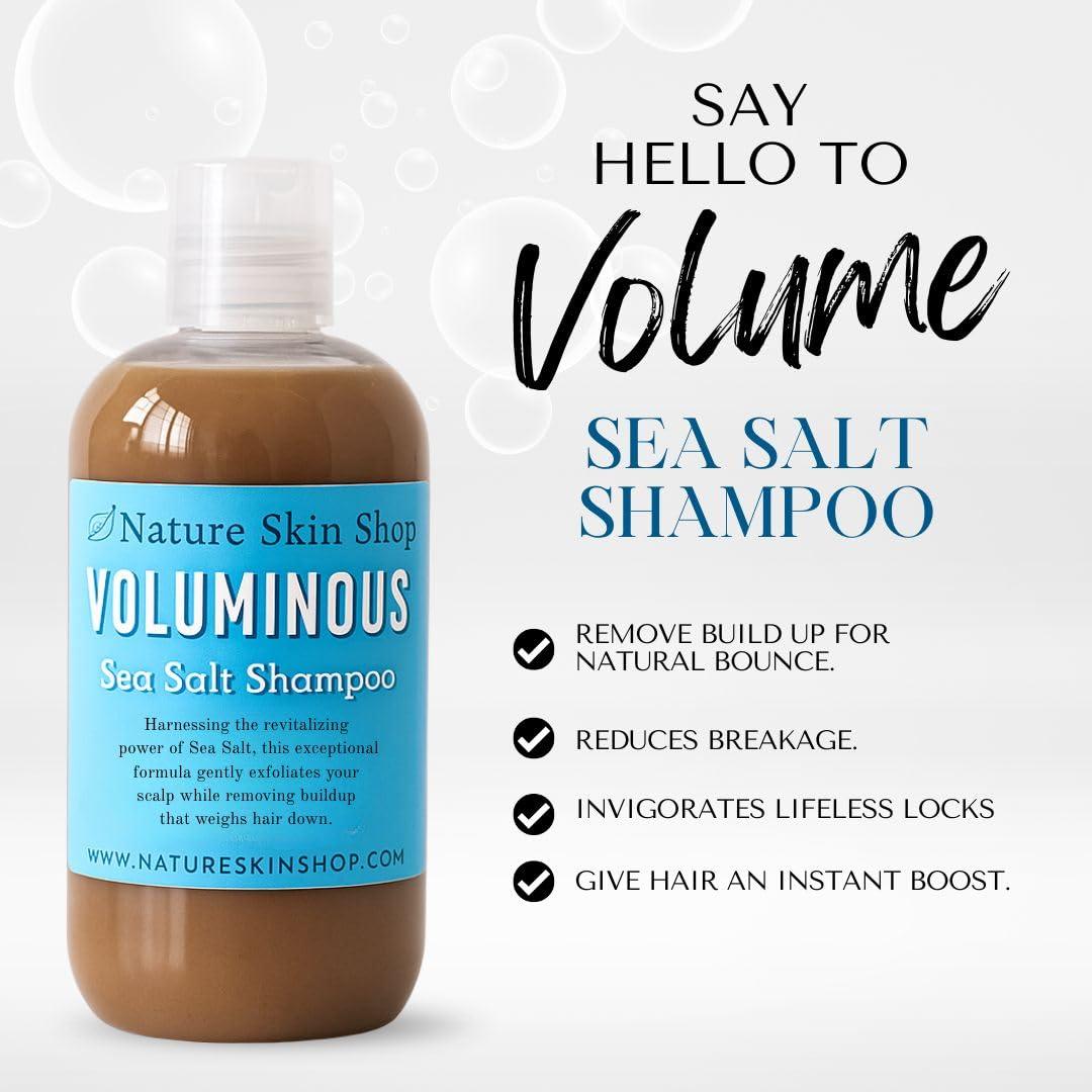 Champú y Acondicionador Espesante con Sal Marina Voluminoso