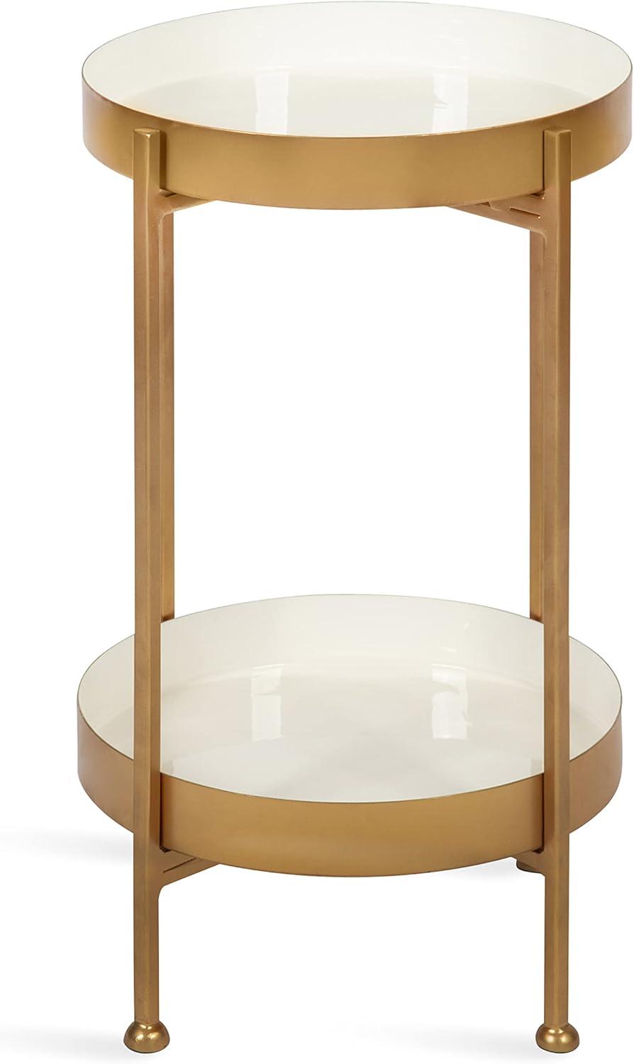 Kate and Laurel Nira Two-Tiered Metal Side Table