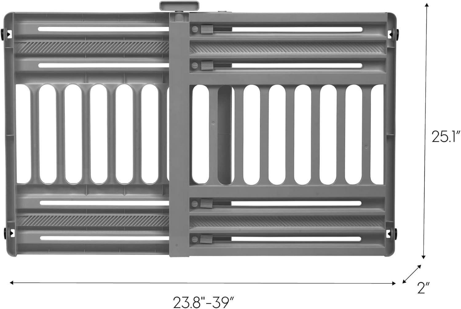 IRIS USA 24 to 39" Plastic Portable Expandable Pet Gate, Safety Gate