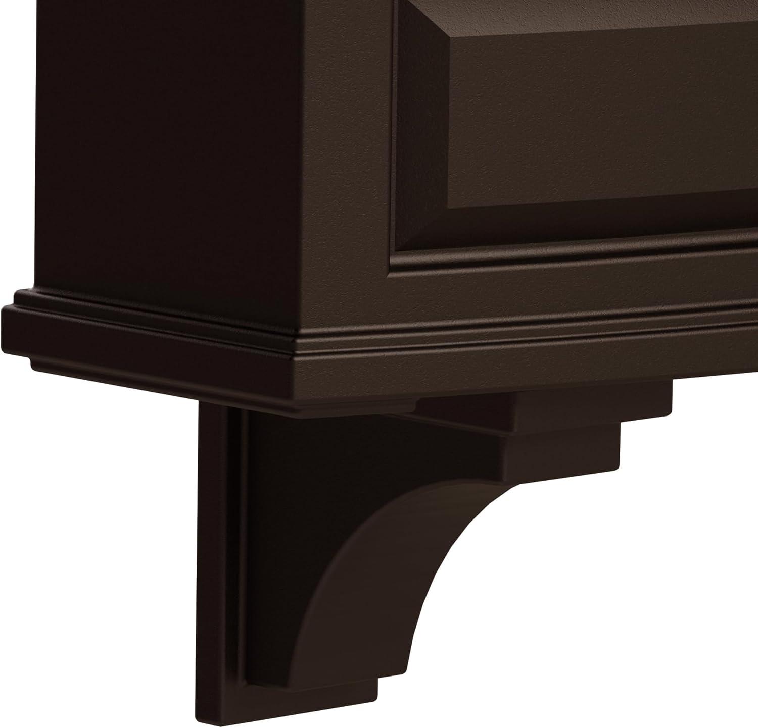 Mayne Nantucket 8" x 4" x 7", 1.4 lbs., Polyethylene Corbels in Espresso - 2-Pack